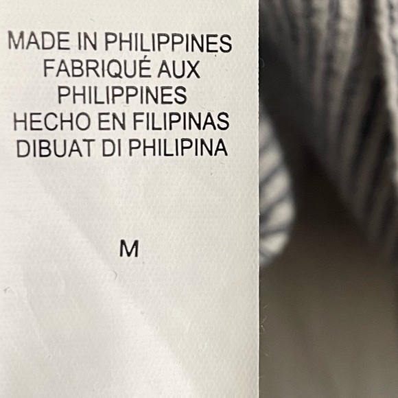 LUCKY BRAND Dress Women’s Medium Stripe Ruffle Bell Sleeve Knit Mini Shirt Dress - Picture 11 of 11